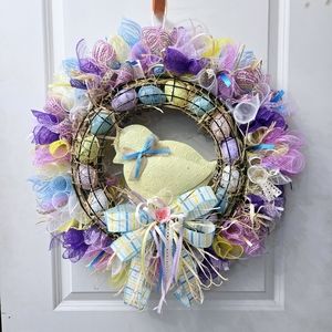 Chick & Eggs Springtime Wreath